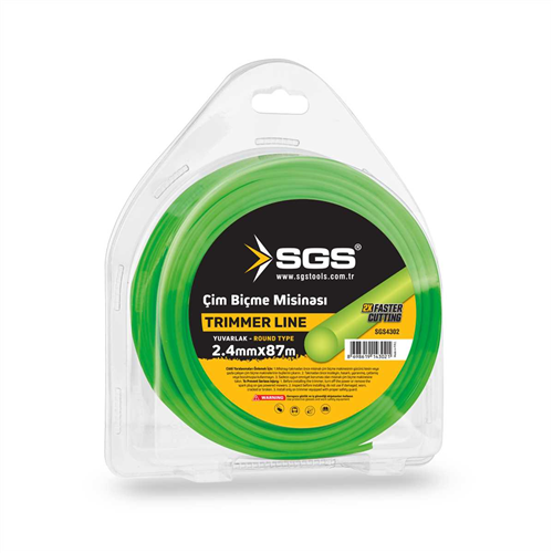 SGS Tırpan Misinası 2,4 mm 87 Metre Yuvarlak (Yeşil) (20/Koli) ✓